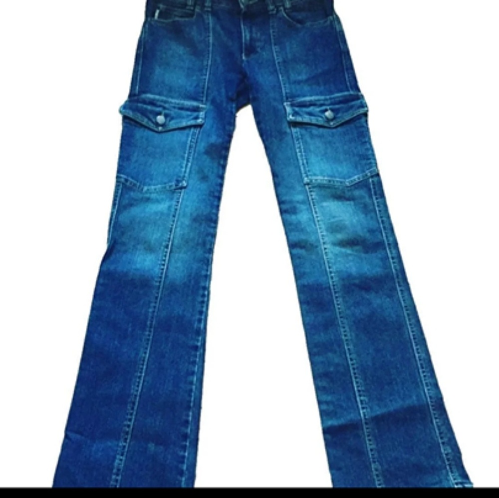 Authentic Burberry boot cut jeans made in italy